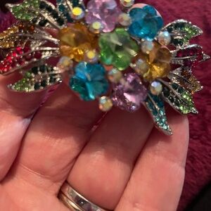 Vibrant Floral Crystal Bracelet
